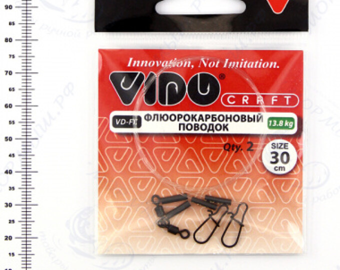 Поводок (флюорокарбон) VD-FC (30см, ф0,50мм, 13,8кг) (2шт.) - изображение 1