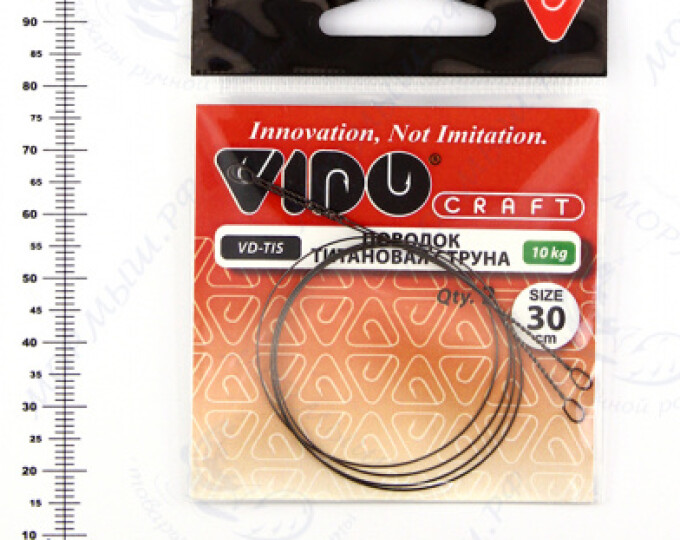 Поводок (титановая струна) VD-TIS (30см, ф0,35мм, 10кг) (2шт.) - изображение 1 