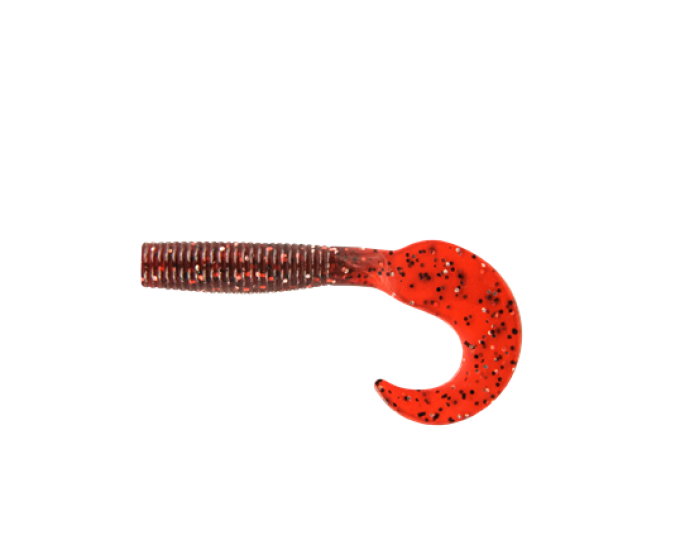 Приманка съедобная ALLVEGA «Flutter Tail Grub» 8см 3,6г (7шт.) цвет cranberry seed - изображение 1 