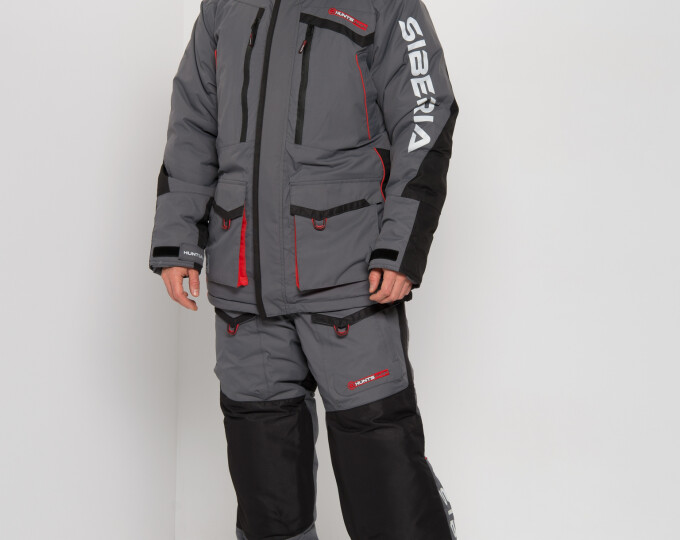 Костюм зимний «SIBERIA LUX» (цвет Серый/Чёрный) р.48-50 рост 182-188 - изображение 1