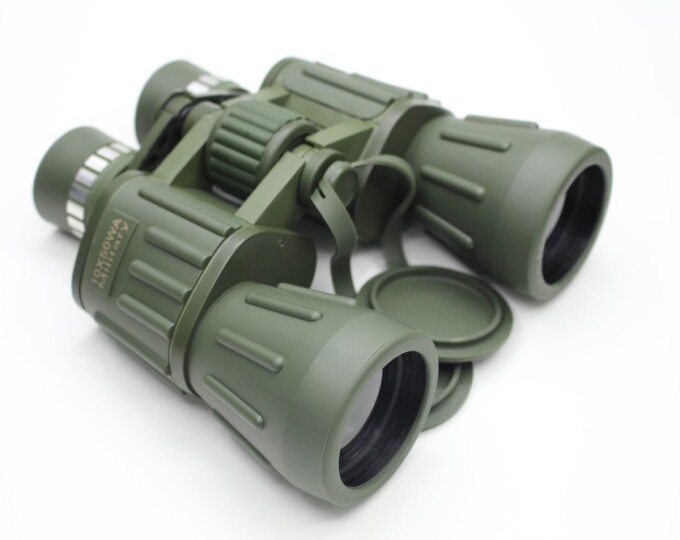 Бинокль Следопыт 10х50 (зелёный — защитный, 185х65х180мм, 830гр., в чехле) - изображение 1
