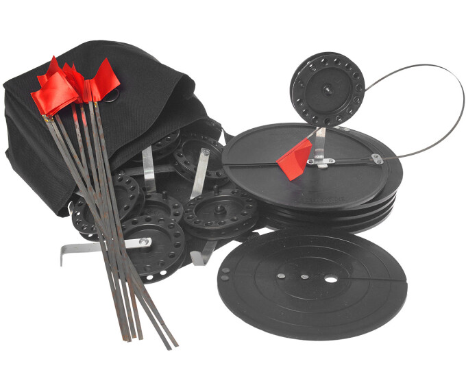 Комплект жерлиц РОСТ подставка 200мм, катушка 90мм, в сумке (10шт.) - изображение 1 