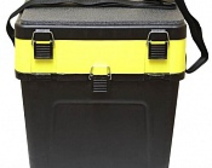 Ящик зимний черно-желтый «ТРИ КИТА» (4+4 отд. для приманок) (380*360*240) - изображение 1 