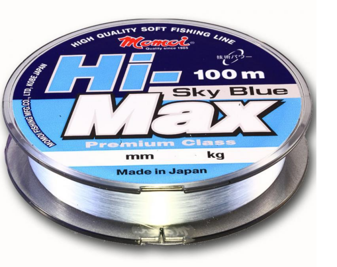 Леска Momoi Hi-Max Sky Blue 0,14мм 100м (2,1кг) - изображение 1 