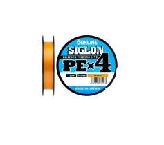 Плетеный шнур Sunline SIGLON PEx4 Orange 150m #1.2/20lb (0.187mm)