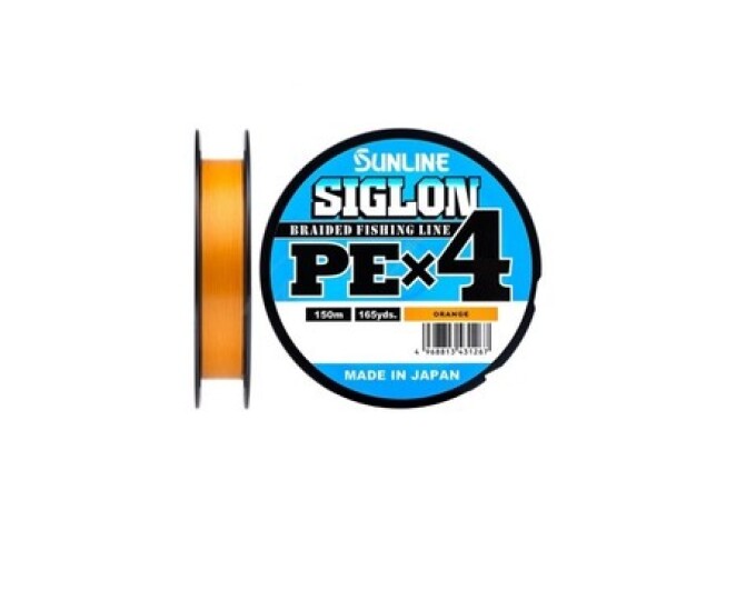 Плетеный шнур Sunline SIGLON PEx4 Orange 150m #1.2/20lb (0.187mm) - изображение 1 