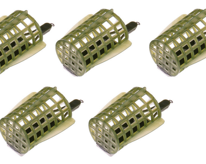 Кормушка ЛИМАН Feeder КРУГЛАЯ СЕТКА с дном 50гр. (крылья, смещенный центр, глухой вертлюг) - изображение 1 