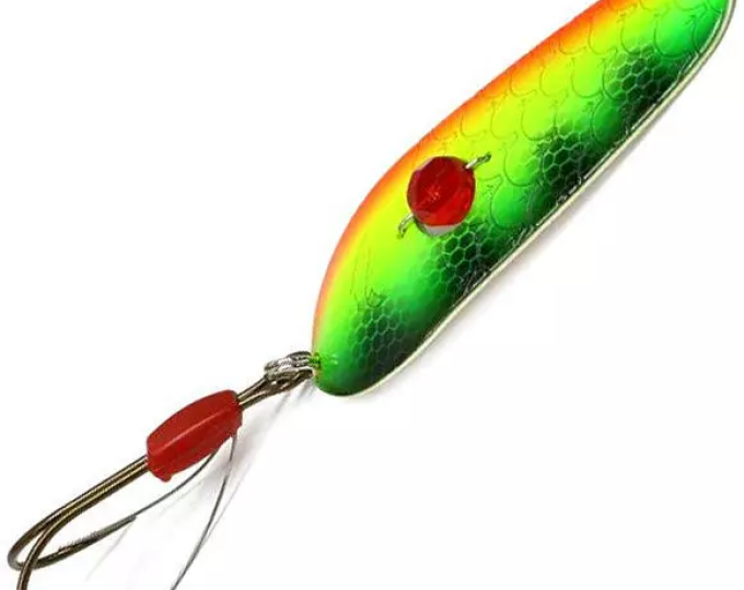 Блесна Kuusamo Rasanen 70/20 (бусинка, незацепляйка) цвет BL/GR/FYe/FR-S, UV - изображение 1