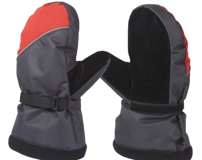 Рукавицы «Печора» (ткань Cat’s eye, цвет Серый/Красный) - изображение 1