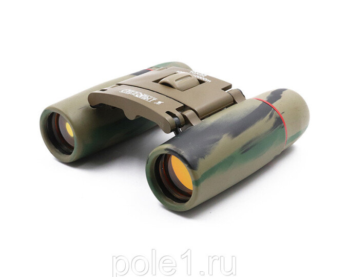 Бинокль Следопыт 10х22 (3-х цветный камо, 62х45х92мм, 158гр., в чехле) - изображение 1