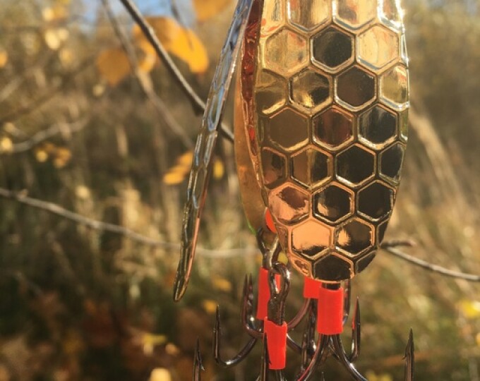 Блесна «Щучья с сотами» 19гр. (золото) - изображение 2