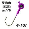 Джиг крашеный ШАР  8гр. (крючок VD-079 №1/0) (3шт.) цвет 06 (фиолетовый) - изображение 1