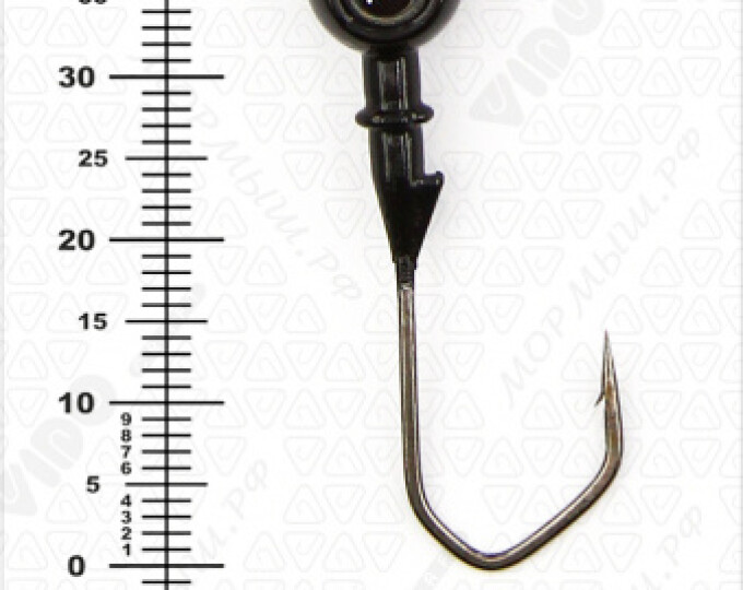 Джиг крашеный ШАР  6гр. (крючок VD-079 №1/0) (3шт.) цвет 04 (черный) - изображение 3