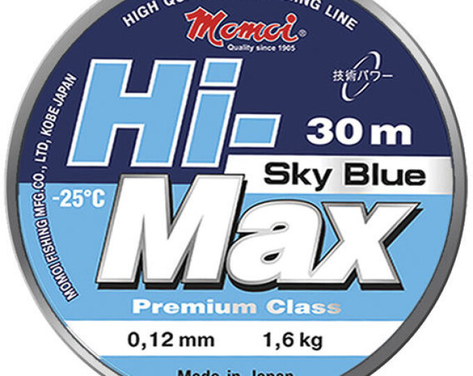 Леска Momoi Hi-Max Sky Blue 0,25мм (6,5кг) 30м (голубой) - изображение 1 