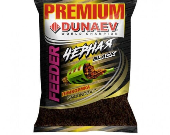Прикормка DUNAEV PREMIUM (1кг) ФИДЕР Черная - изображение 1 