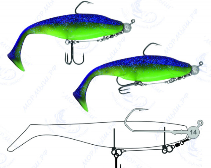 Оснастка стингер для джиг-головки Stinger Eye Jig (XL) - изображение 3