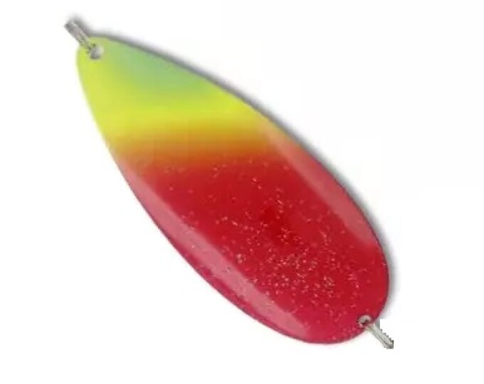 Блесна Kuusamo Hauki 80/22 цвет GL/GR/FYe/R-B. UV - изображение 1 