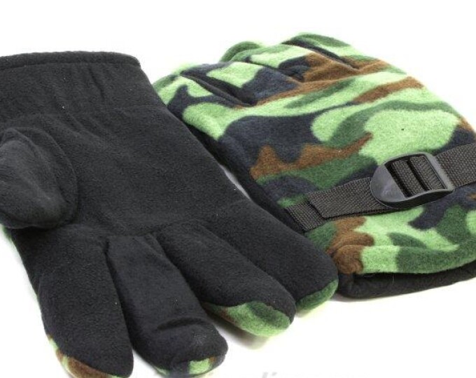 Перчатки Socudo зимние на иск. меху влагост. (камуфл. и цифра зима) - изображение 1