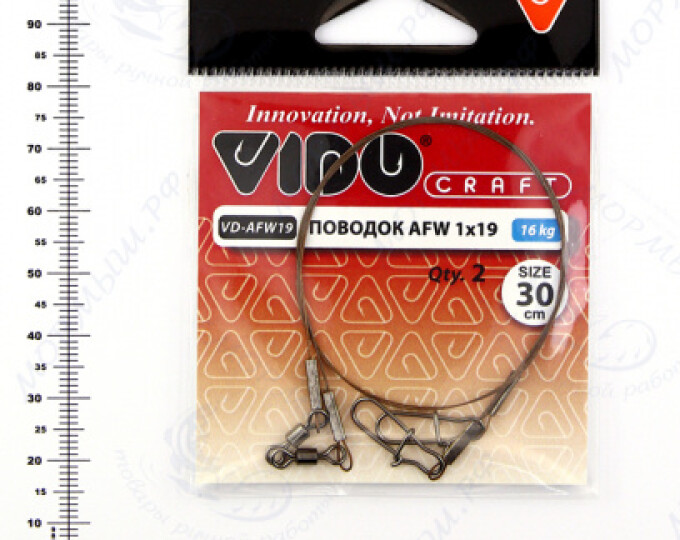 Поводок VD-AFW-1×19 (30см, ф0,36мм, 16кг) (2шт.) - изображение 1 
