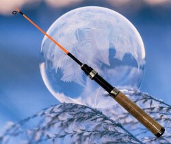 Удочка зимняя Osprey 1106M телескопическая (50см, оранжевая)