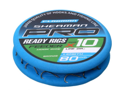 Готовый поводок Flagman «Sherman Pro Feeder Ready Rigs» №14 (0,128мм, 80см) (10шт.)