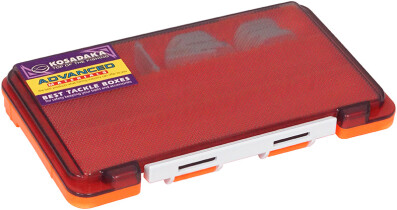 Коробка Kosadaka TB-S63A продольные секции + доп. вставки (175х105х20мм) Orange