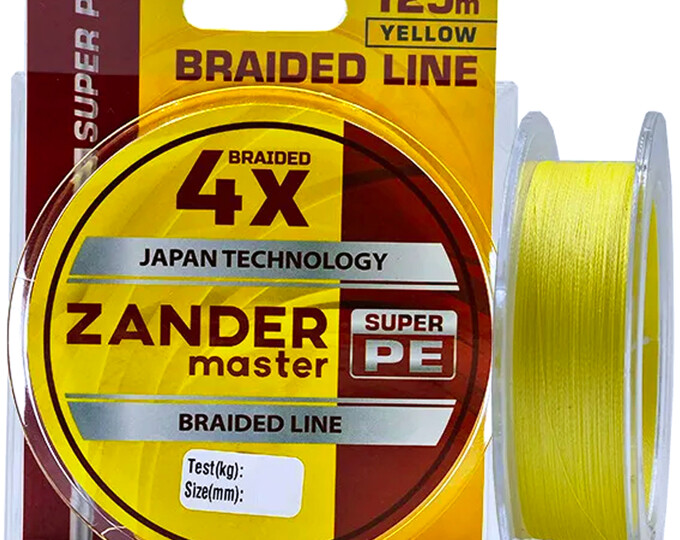 Леска плетеная Zander Master x4 Chartreuse 0.30mm 125m - изображение 1 