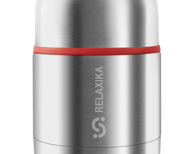 Термос для еды Relaxika 301 в термочехле (0,5л) стальной - изображение 9