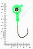 Джиг крашеный ШАР 18гр. (крючок VD-079 №3/0) (3шт.) цвет 07 (зеленый) - изображение 3