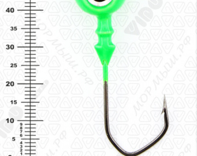 Джиг крашеный ШАР 18гр. (крючок VD-079 №3/0) (3шт.) цвет 07 (зеленый) - изображение 3