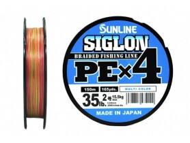 Плетеный шнур Sunline SIGLON PEx4 Multi Color 150m #2.0/35lb (0.242mm)