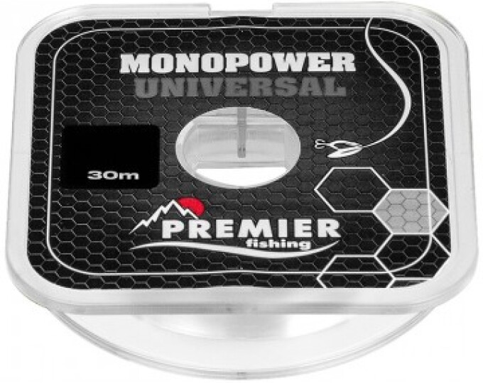 Леска PREMIER fishing MONOPOWER UNIVERSAL 0,12мм 30м (Clear Nylon) - изображение 2