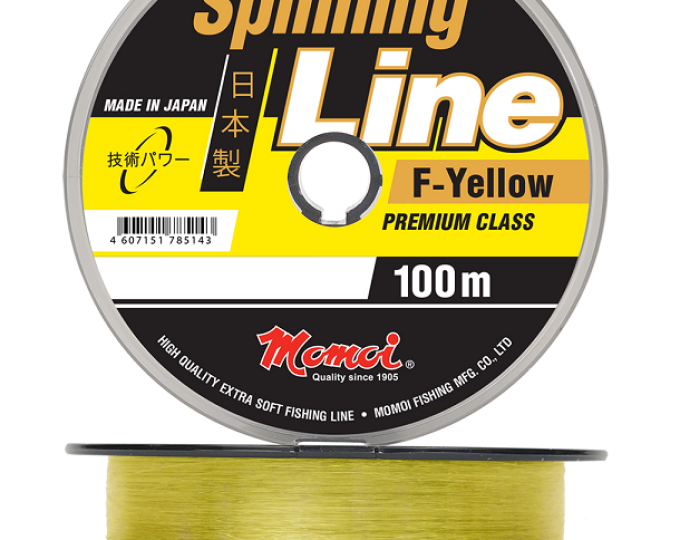 Леска Momoi Spinning Line F-Yellow 0,25мм 100м (7,0кг) - изображение 1 