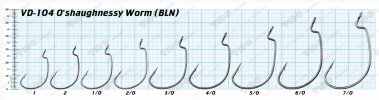 Крючок O’Shaughnessy Worm (VD-104-BLN) №5/0 - изображение 2