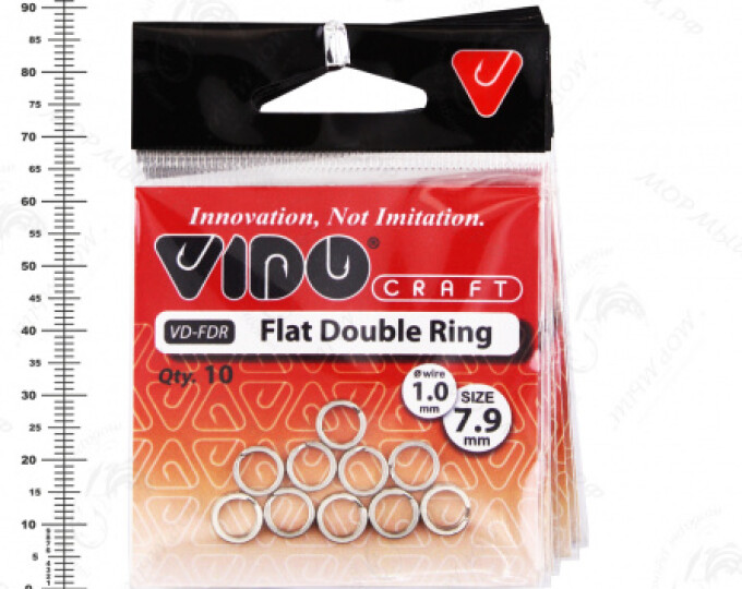 Кольцо заводное Flat Double Ring 7,9*1,0мм (10шт.) - изображение 1 