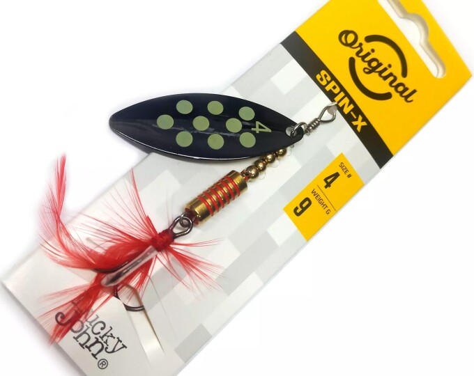 Блесна вращающаяся Lucky John SPIN X LONG 04 (вес 9гр.) цвет BF - изображение 1 