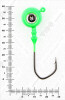 Джиг крашеный ШАР 26гр. (крючок VD-079 №4/0) (3шт.) цвет 07 (зеленый) - изображение 3