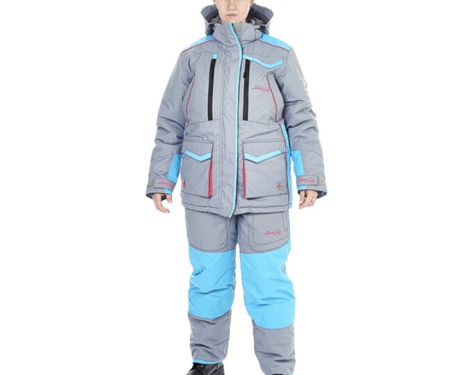 Костюм зимний «SIBERIA LADY» (цвет Бирюза/Серый) р.40-42 рост 158-164 - изображение 2