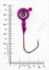Джиг крашеный ШАР 12гр. (крючок VD-079 №2/0) (3шт.) цвет 06 (фиолетовый) - изображение 3