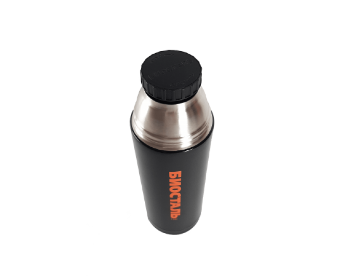 Термос TM «BIOSTAL» серия «СПОРТ» (узкое горло/пробка без кнопки/цвет черный) 500мл - изображение 3