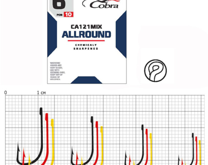 Крючки Cobra Allround MIX (CA121) №12 (10шт.) - изображение 1 