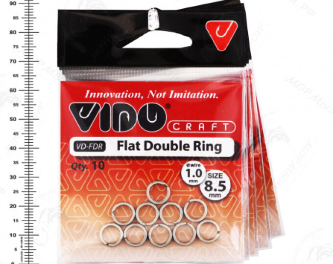 Кольцо заводное Flat Double Ring 8,5*1,0мм (10шт.) - изображение 1 