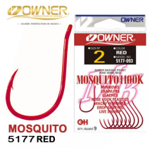 Крючок Owner (5177) «Mosquite Hook» (Red) №04 (10шт.)