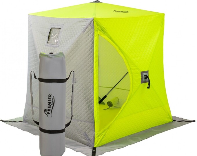 Палатка PREMIER «КУБ»  1,5  х 1,5 (yellow lumi/grey) - изображение 1 