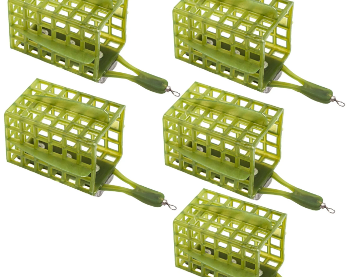 Кормушка ЛИМАН Feeder КВАДРАТ СЕТКА с дном 100гр. (крылья, смещенный центр, вертлюг) - изображение 1 