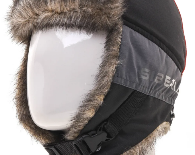 Шапка-ушанка Hunts’Man Siberia (мех Волк, цвет Серый/Чёрный) р.56-58 - изображение 1