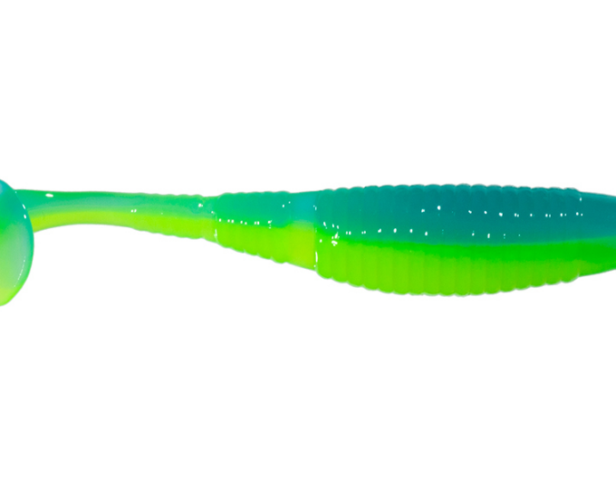 Приманка ZUB-WIBRA 100мм-4шт, (цвет 020) желто-синий - изображение 1 