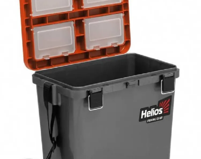 Ящик Helios (объем 19л, односекционный) цвет Серый/Оранжевый - изображение 2