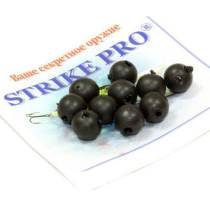Бусина Strike Pro силиконовая черная 7мм (15шт.)