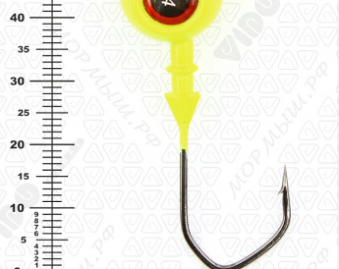 Джиг крашеный ШАР 24гр. (крючок VD-079 №3/0) (3шт.) цвет 02 (желтый) - изображение 3